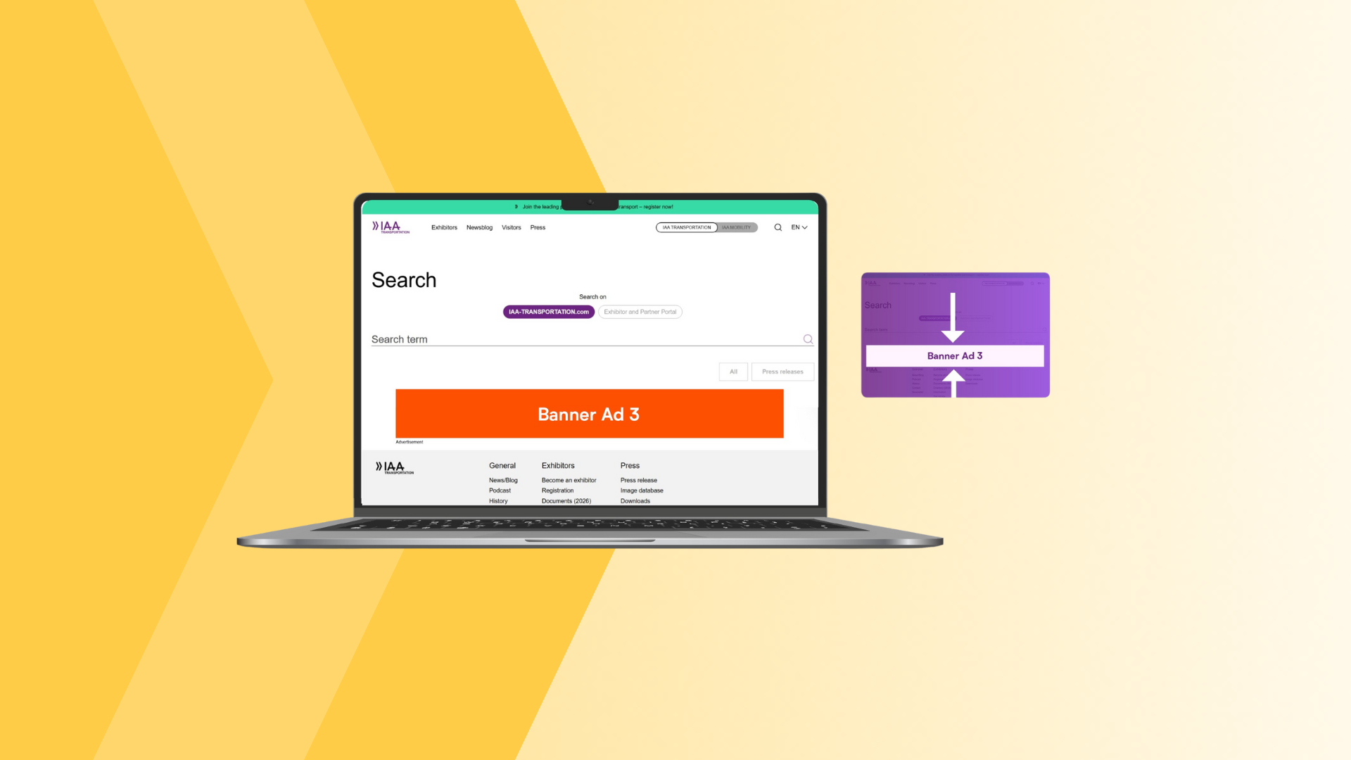 Banner Ad 3​ Search bar (Website)